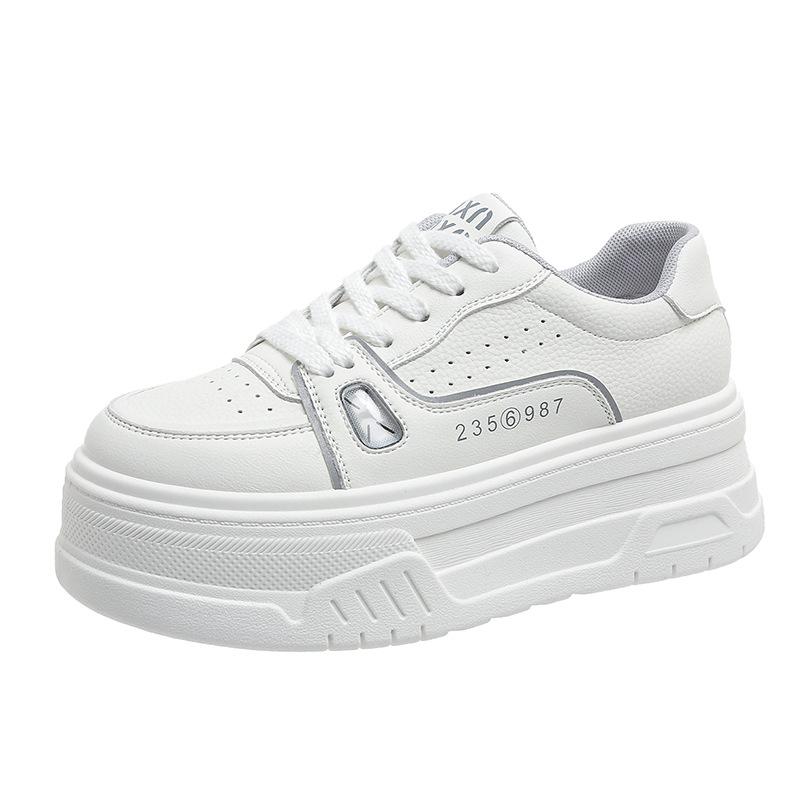 

Skinny muffin thick-soled little white shoes 2025 spring new small man height increase versatile light casual sports women s shoes 35