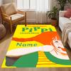 Pippi Monkey Friend. Customized Name Area Rug Suitable for Dormitory Hallway Playrooms Dining Room Anti-slip Rug Office home decor