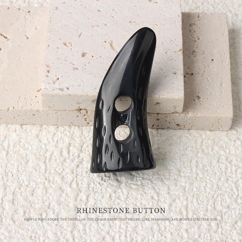 10 Stück Harzknopf Imitation Hornknopf Schwarzer Mantel Pullover Trenchcoat Zierknopf Kinder Kaffee Muster Paar Knopf