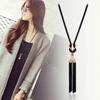 Höst- och Vinter Kvinnor Långt Halsband Tröjkedja Accessoarer Boho Stil Ny Koreansk Version Enkelt Mångsidigt Tofs-halsband