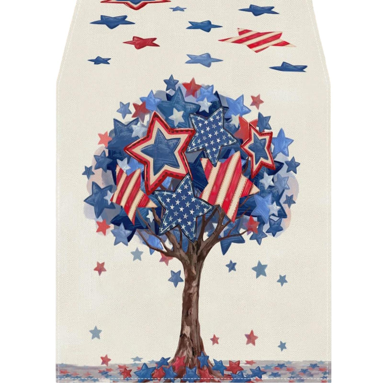 

Tablecloth With Print, Independence Day , Vintage, European And American , Suitable For Living Room And Dining Room. One Size