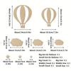 13pcs Nordic Wooden Wall Decals Set Featuring Hot Air Balloon Clouds and Stars for Home Bedroom Cottage Decor DIY Room Banners