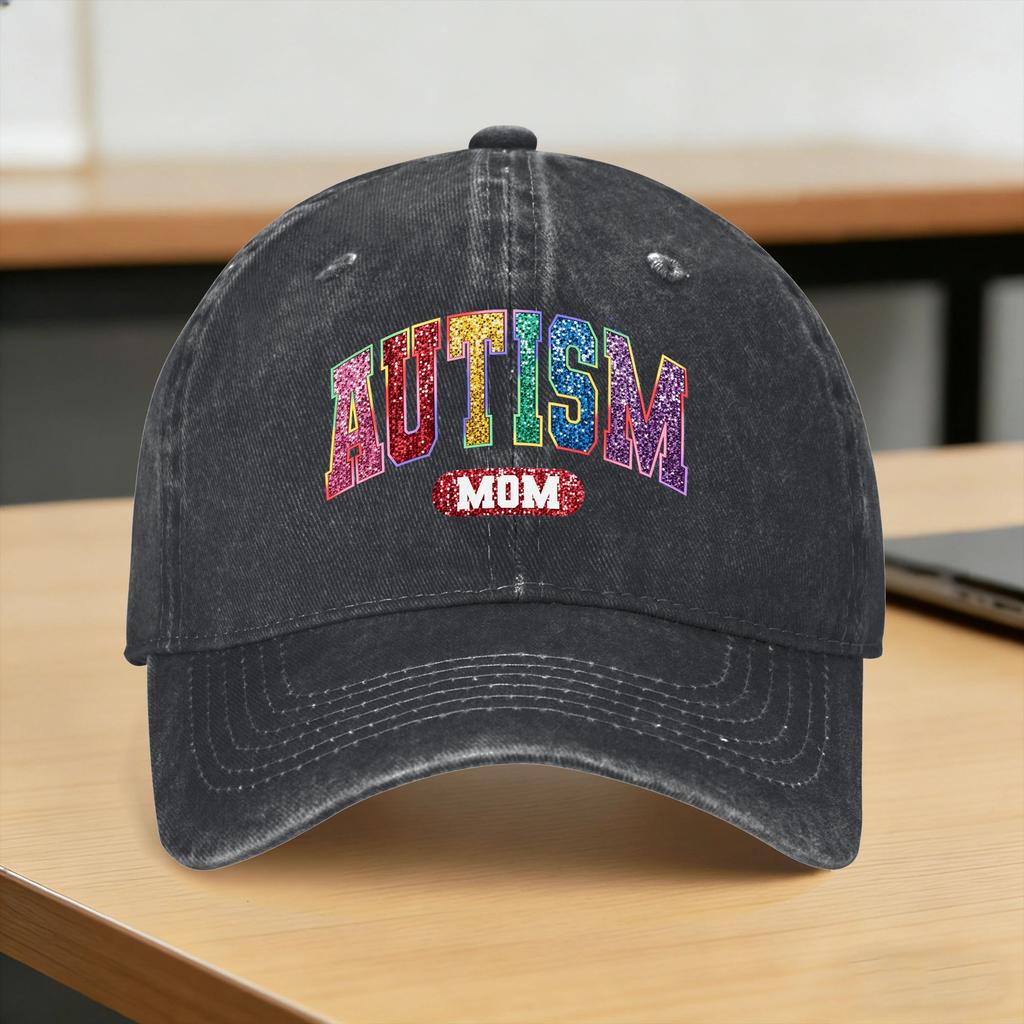 Autism Mom Sun Baseball Cap Unisex-Teens Custom Logo Hip Hop Hats Summer Stylish Outdoor Sports Adjustable Snapback Cap