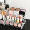 Transparenter Ausstellungsstand-Aufbewahrungsregal Cosmetic Organizer Tray Nagellack Spielzeug-Ausstellungsstand Stufen-Lippenstift-Schreibtischaufbewahrung