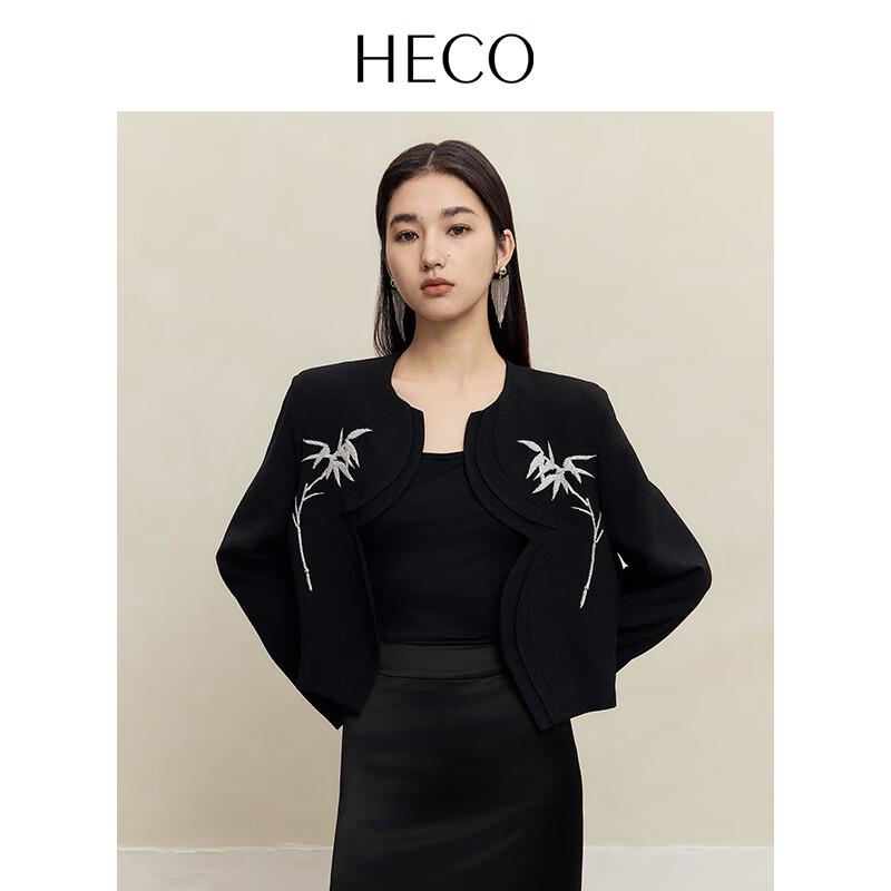 

HECO Tongxin Блейзер из ацетатной смеси в новом китайском стиле с вышивкой бисером XL