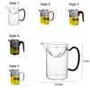Wooden Brewing Teapot Glass Water Cup Drinkware Tea Infuser Filter  Tea Separation