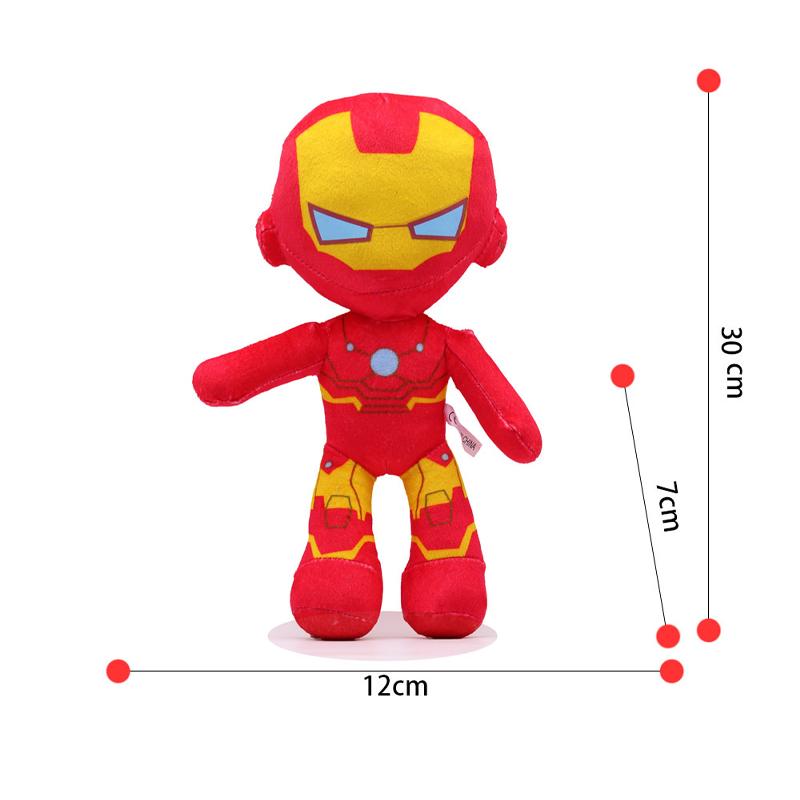 30cm Marvel Spiderman Plush Toy Soft Stuffed Cartoon Stuffeds Dolls Large Plushs Boy Cloth Dolls Pillow Kids Christmas Gift