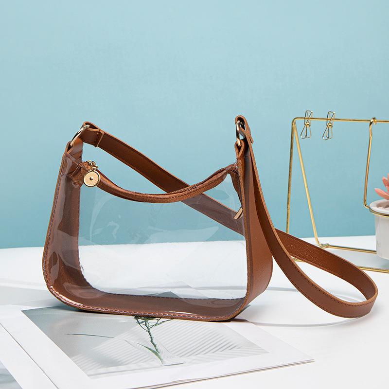 Transparente Handtasche, Minimalistisch, Unterarmtasche, Damenhandtasche, Vielseitige Umhängetasche