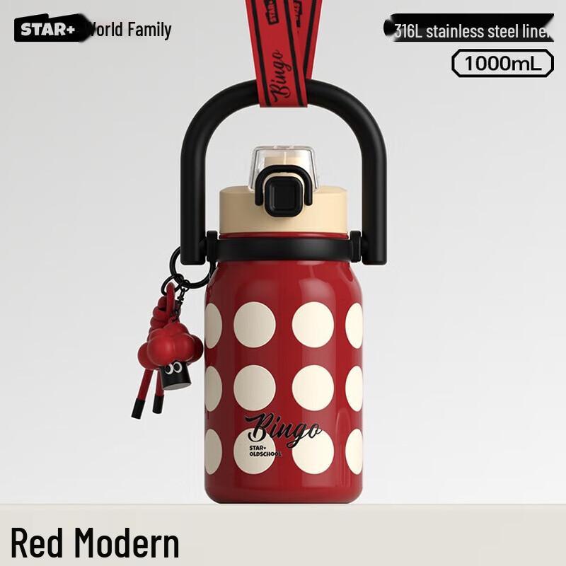 

Bingo 1000ml Insulated Stainless Steel Water Bottle with Straw