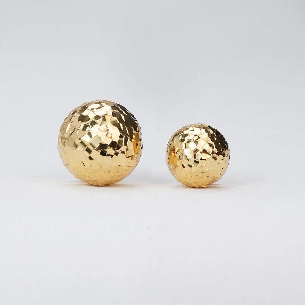 Retro Crushed Ice Sphere Stud Earrings - Unique, Versatile, Light Luxury Design for Women