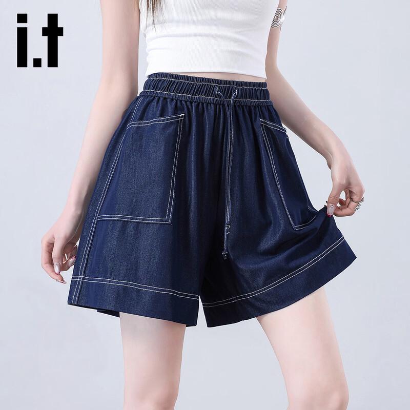 izzue it Women s High-Waisted Denim Bermuda Shorts XL