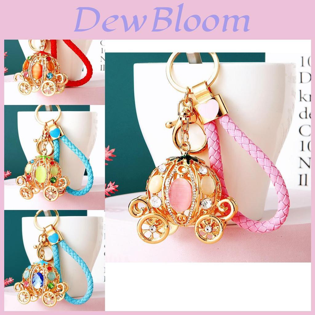 Elegant Pumpkin Car Charm Keychain Accessory For Women With Metallic Finish And Colorful Ropes Ideal For Gifts And Special Occasions