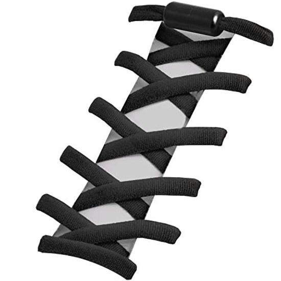HIGH FIVE Shoelaces Rubber No-tie Non-slip Laces Stretchy Plain Shoes Sneakers Low-cut High-cut One Pair (Two Pieces)