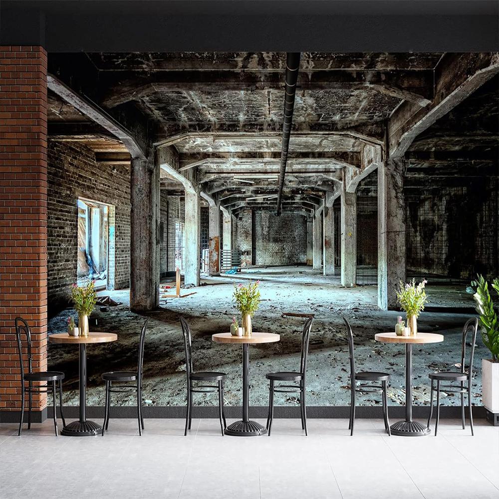 Abandoned Old Factory Buildings Wall Mural Industrial Building Wallpaper Bedroom Living Room 3d Wall Paper