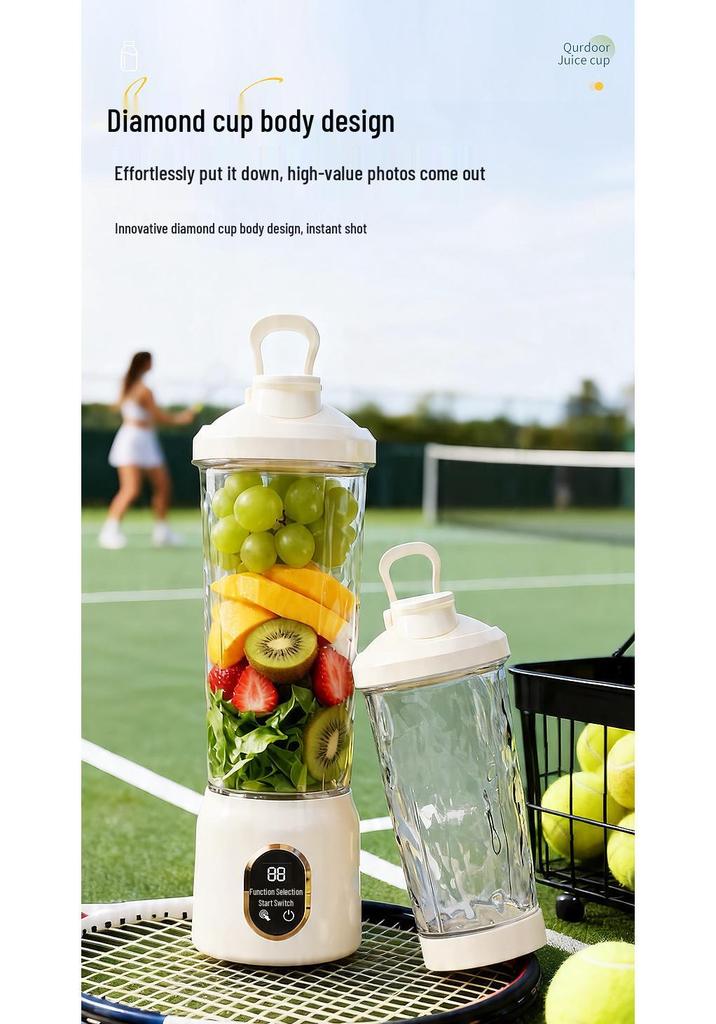 Electric Blender Shaker Cup - Long Battery Life, Portable, Durable Plastic Sports Bottle