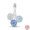 Lucky Snowflake Charm Bead Charms Compatible With 3mm Authentic Bracelets Copper Glitter Christmas Tree Crystal Ball Penguins Charm Bead Charms