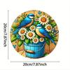 Vintage Floral Birds 3D Metal Wall Art Handmade Farmhouse Decor