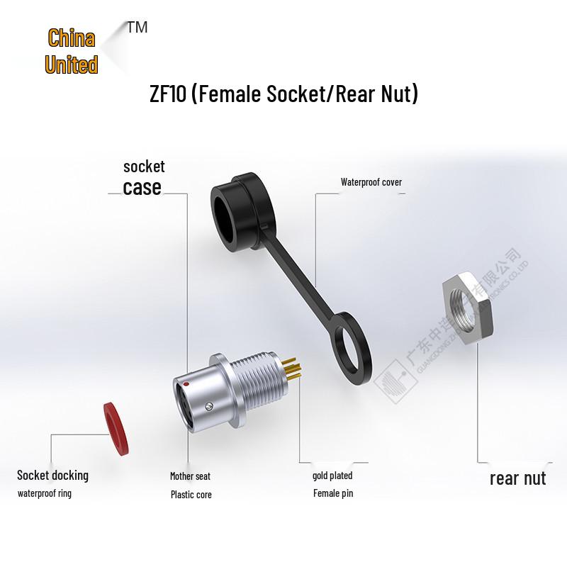 ZF10 Aviation Cable Plug: Multi-Core, Waterproof, Precision Instrument Connector for Quick Mating and Unplugging