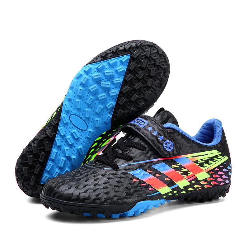 2 spring and summer Velcro breathable children's football shoes campus football sports shoes professional anti-skid training shoes