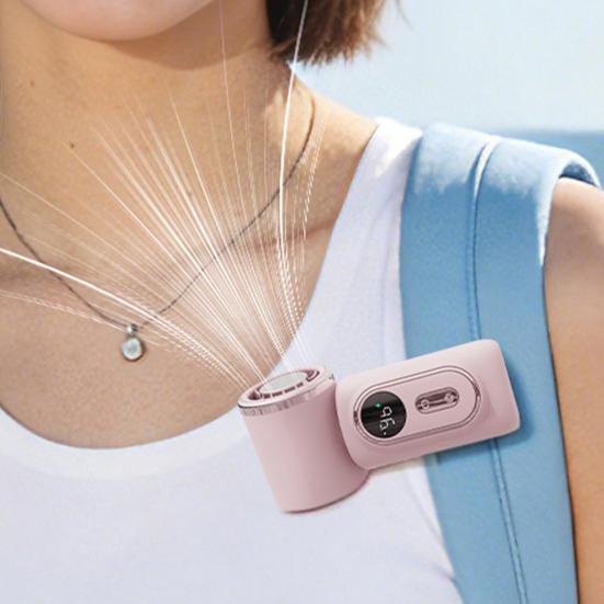 Portable Clip-on Fan Handheld Mini Fan USB Rechargeable Ice Cooling Personal Fan for Outdoor Office Travel Summer Cooling Device