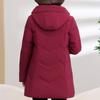 Middle Age Women's Puffer Jackets Winter Vintage Parkas Hooded Plus Size Elegant Thick Warm Down Coats Woman Outerwears