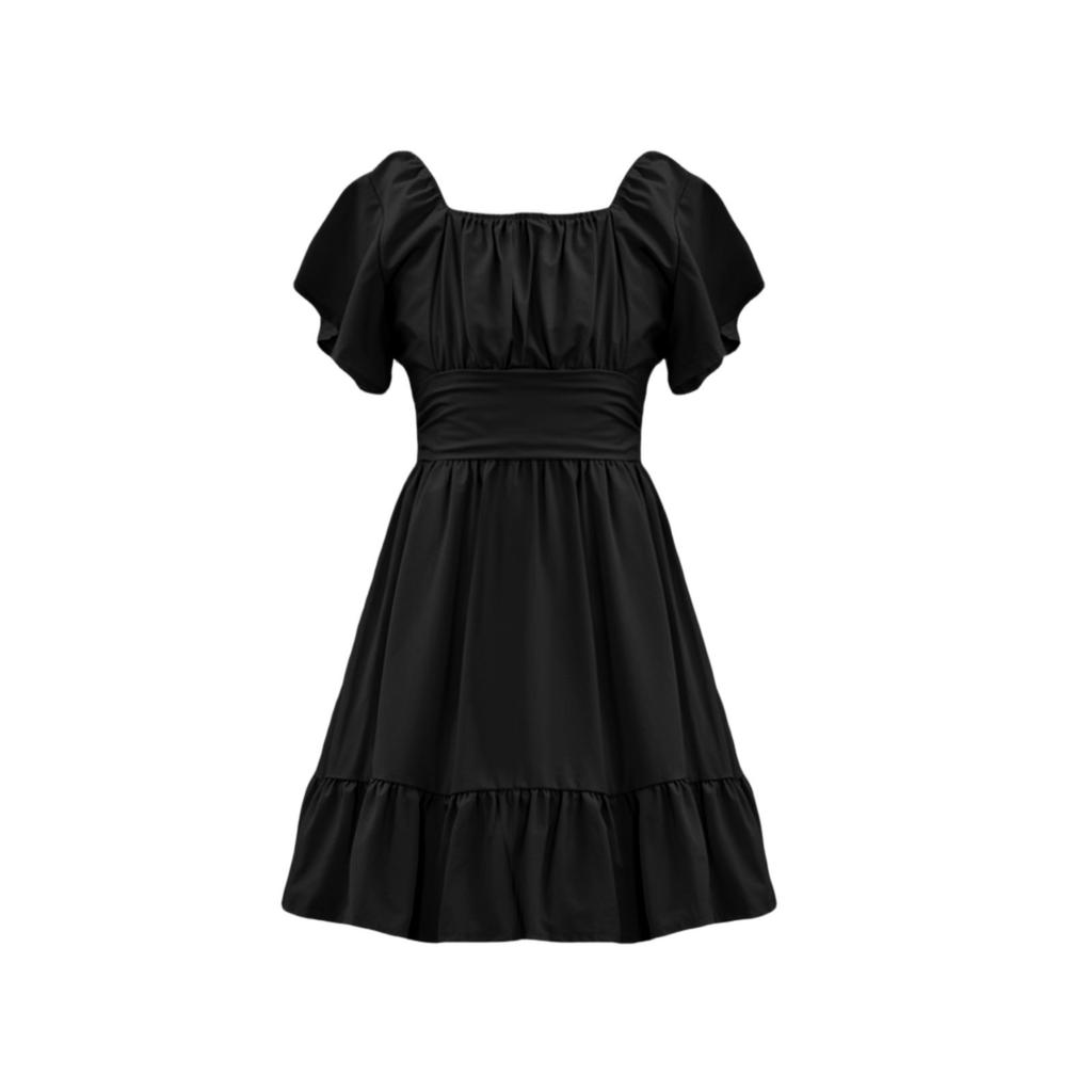 Girls' Summer Dress - Off Shoulder Ruffle Sundress