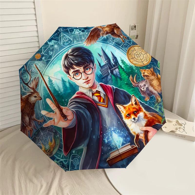 

1PC Harry Potter Magic Umbrella-8-Rib Reinforced, Automatic Open, Lightweight & Durable, Cute Fashion Accessory for Outdoor, D2700