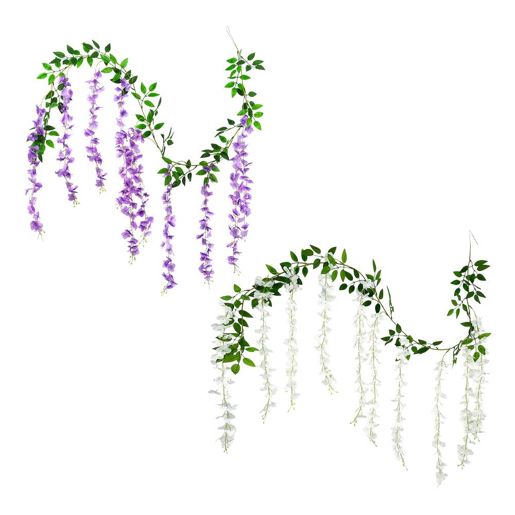 Falsche Seide Künstliche Glyzinien Ranken Künstliche Blumen Ranken Girlande