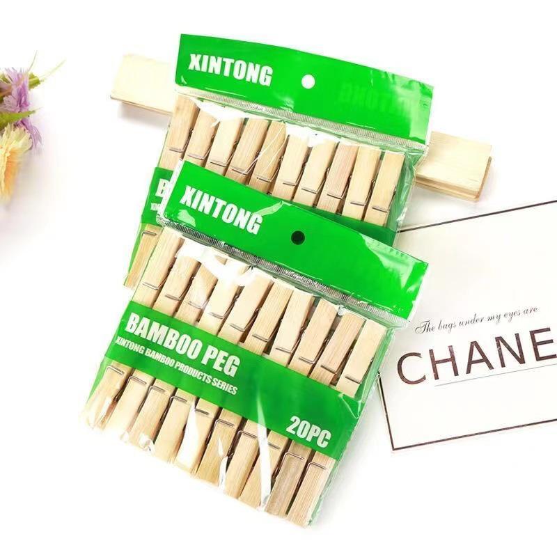Bamboo Windproof Clothespins: Durable Wooden Clips for Quilts, Clothes, and Photos