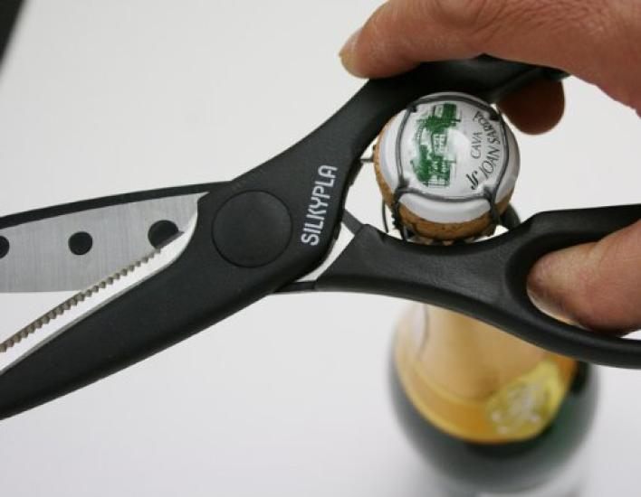 Marusho Industry Silky Cooking Scissors Black Stainless Steel ABS Resin Antibacterial Japan BLY1503 KSP-220 Blade Handle (with Agent)