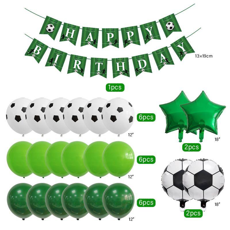 Football-themed Balloon Digital Aluminum Film Set for Children's Birthday Party Decoration Scene Arrangement