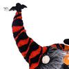 Striped Knitted Gnomes Halloween Plush Gnome Decoration, Spooky Boo Swedish Tomte Elf Figurine, Faceless Scandinavian Dwarf Ornament for Home