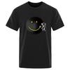 Herren T-Shirt Hohe Qualität 100% Baumwolle Lustiger Astronauten Druck Lässig Locker Rundhals Herren Kurzarm T-Shirt Männliches Hip Hop Tee Top