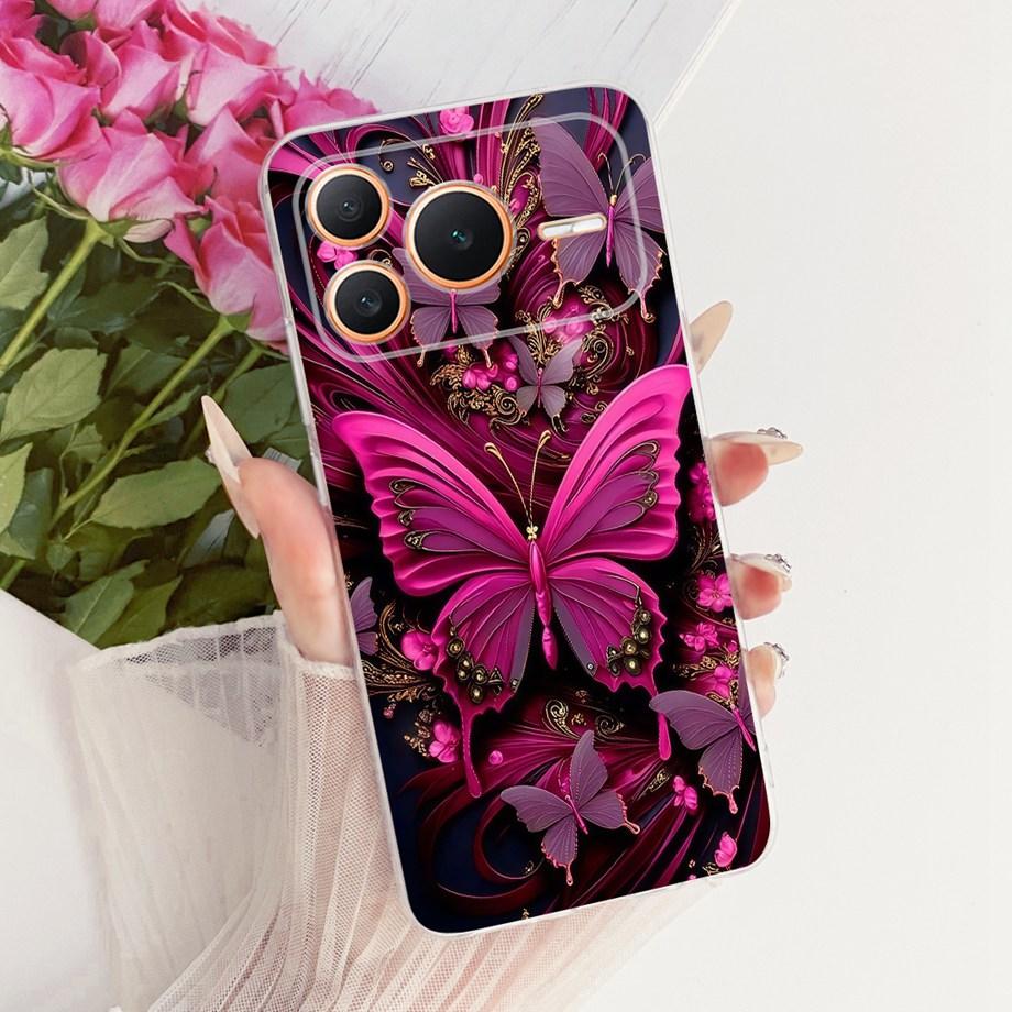 Flower Cartoon Fashion Design Phone Case For Honor Power Power2 Funda Soft Liquid Silicone Shockproof Back Cover Power 2 Bumper
