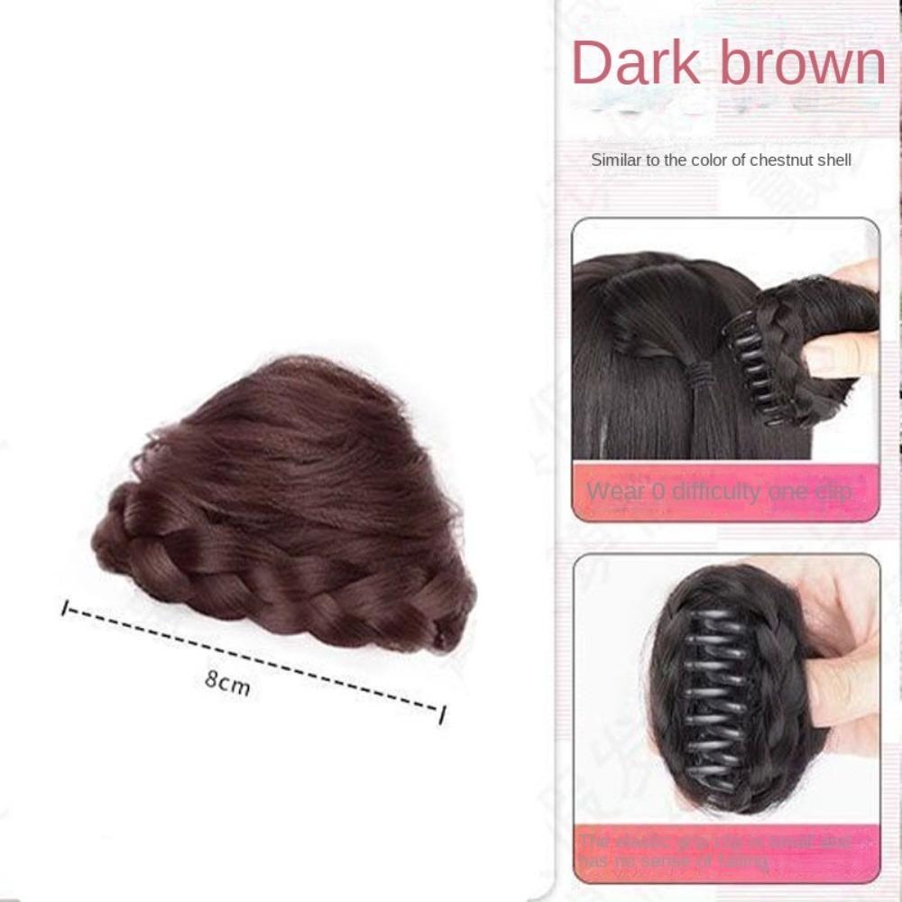 Natural Cat Ear Wig Bag Fluffy Cat's Ear Hair Bun Fashion Bun Head Wig Hair Accessories
