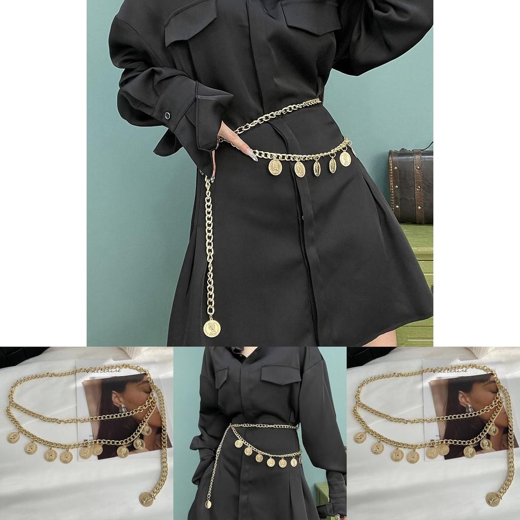 Elegant Women's Metal Waist Chain With Trendy Tassel For Skirts And Casual Outfits