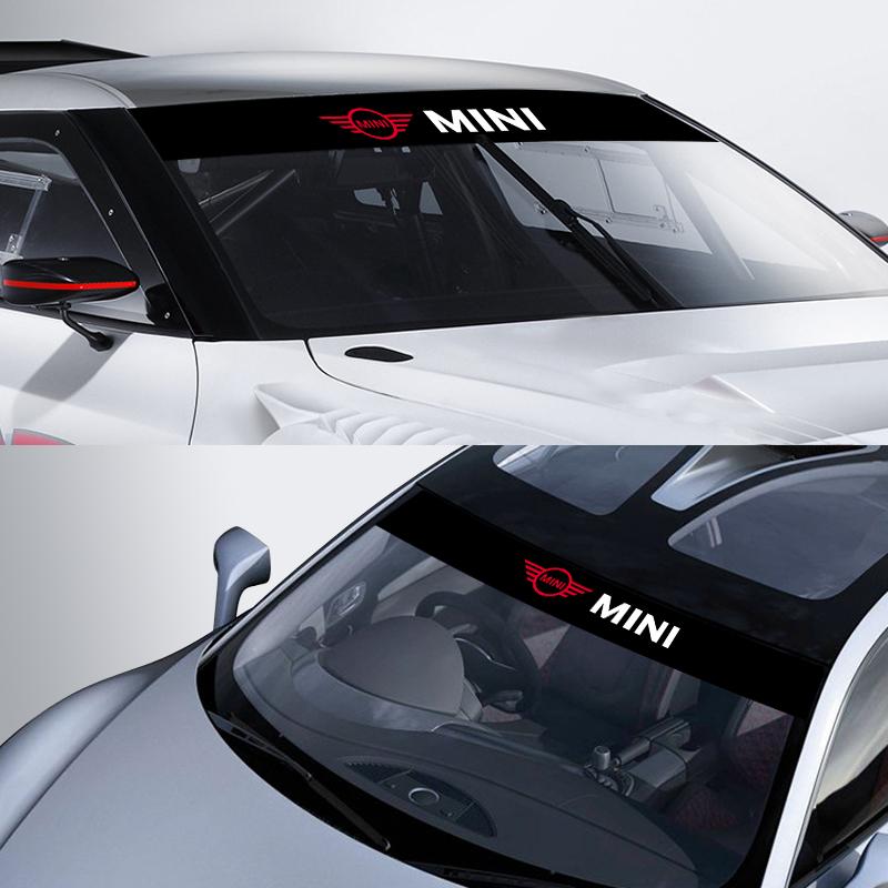 Car Front Windshield Stickers Front and Rear Decorative Emblem For Mini Cooper One S Clubman R50 R53 R56 R60 F55 F56 R57 R58 R59