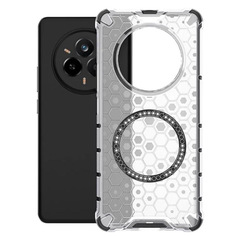 

For Realme 14 Pro 5G Phone Case Compatible with MagSafe WANLONFENG FC Series with Tempered Glass (Big Lens Hole) Transparent