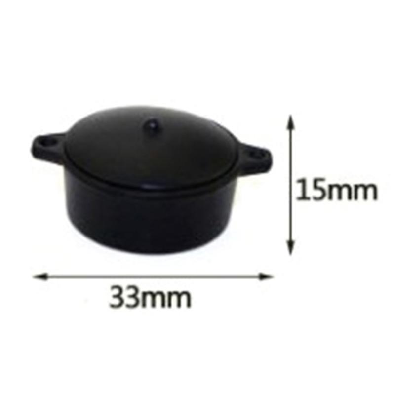 1:12 Dollhouse Miniature Mini Black Pot Model Kitchen Accessories Toys