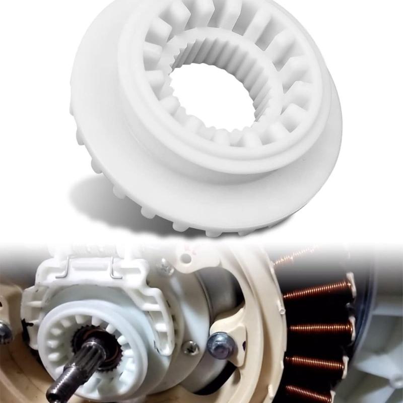 Plastic Washing Machine Clutch Gear Coupler Replacement Restores Drive Function Easy Installation with Guide DC9718439A