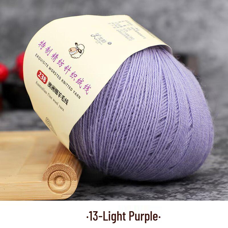 Fine Australian Wool Yarn for Hand-Knitted Sweaters, Hats, and Scarves