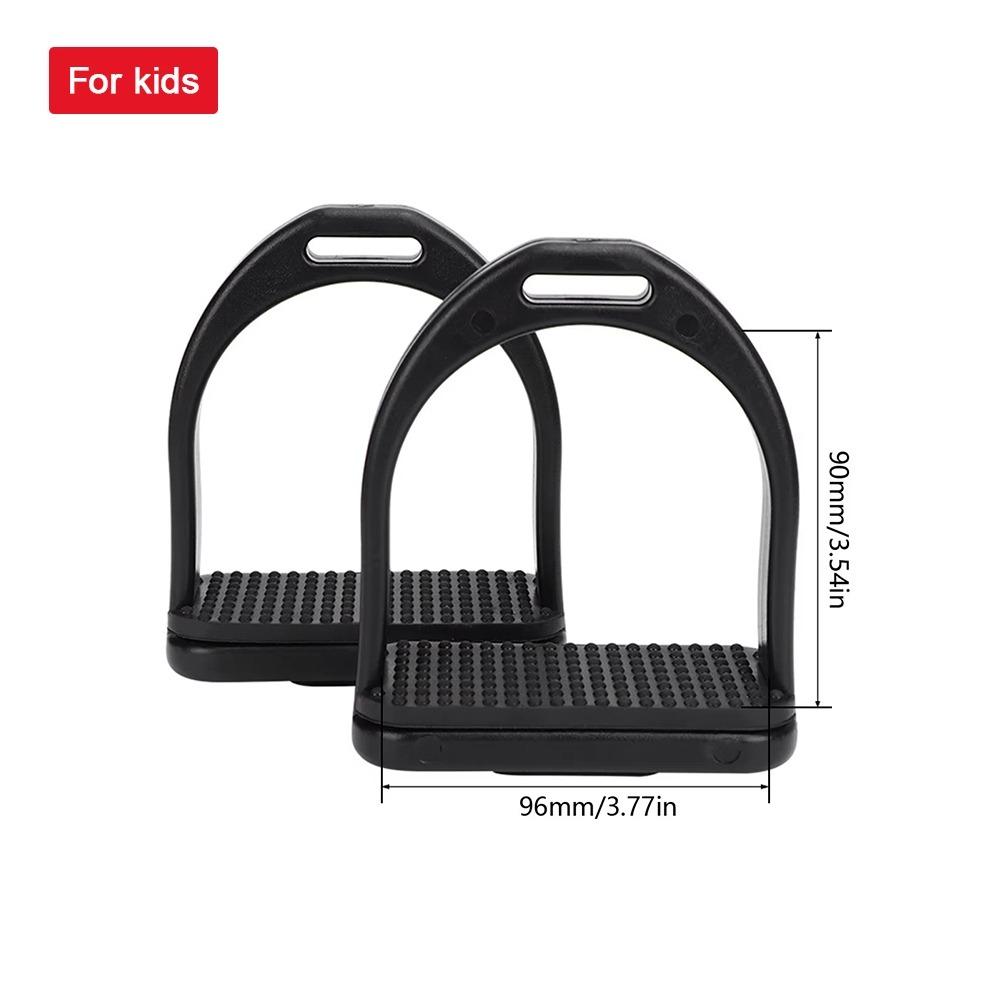 1Pair Black Nonslip Saddle Engineering Plastics Equestrian Equipment  Horse Tool Accessories