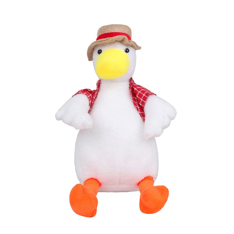 Cute and Ugly Vest, Little Duck Plush Toy, Straw Hat Doll, Come On Duck, Female Birthday Gift.