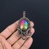 Rainbow Solar Quartz 999 Copper Wire Wrapped Pendant, Handmade Gemstone Pendant Jewelry, Gifts For Wife Brand New Pendant