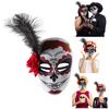 Zucker Schädel Maske Mexikaner Maskenball Maske Tag der Toten Maske mit Blume Halloween Maske Party Maske Vollgesichtsmaske