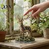 DIY Perlen-Bastelset Materialpaket, 3D Mythischer Wald Serie Komplett für Anfänger Basteln mit Hochwertigen Acryl- und Glasperlen Glanzperlen, Katze Fuchs Wolf Krähe