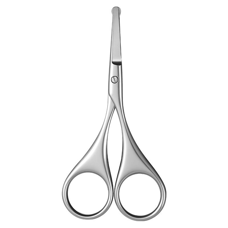 Stainless Steel Curved Nose Hair Scissors for Men & Women, also Perfect for Eyelash and Eyebrow Trimming.