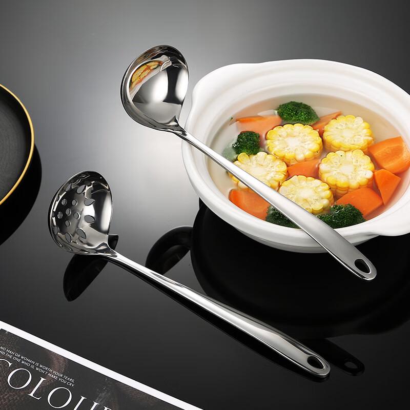 ZISIZ Thickened Stainless Steel Heart-Shaped Soup Ladle