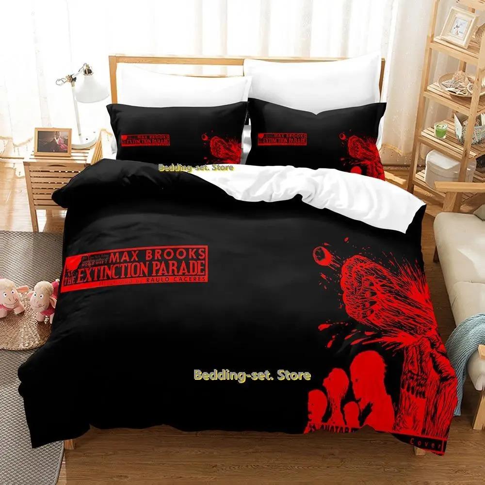 Set Biancheria da Letto Comics Extinction Parade Set da tre pezzi Cartone Animato Anime Adulto Bambino Camera da Letto Set Copripiumino lençol de cama casal