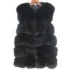 Women's 2023 Winter Fashion Real Fox Fur Slim Vest Jacket